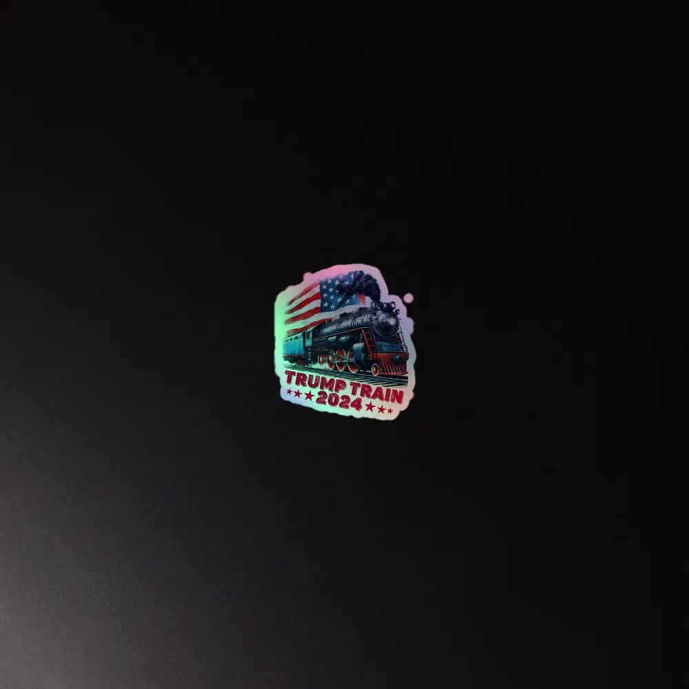 Patriotic Trump Train 2024 Holographic Sticker product image (4)