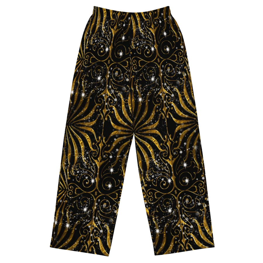 Black and Gold Victorian Sparkle Wideleg Pants product image (2)