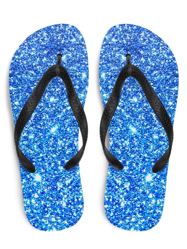 Blue Glitter Flip Flops product image (1)