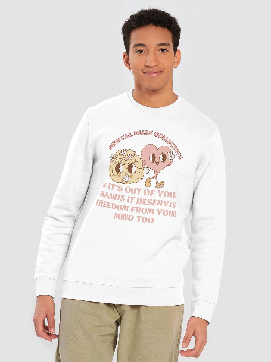 "Out of Hands, Out of Mind" Unisex Eco Sweatshirt – Let Go of What You Can’t Control product image (7)