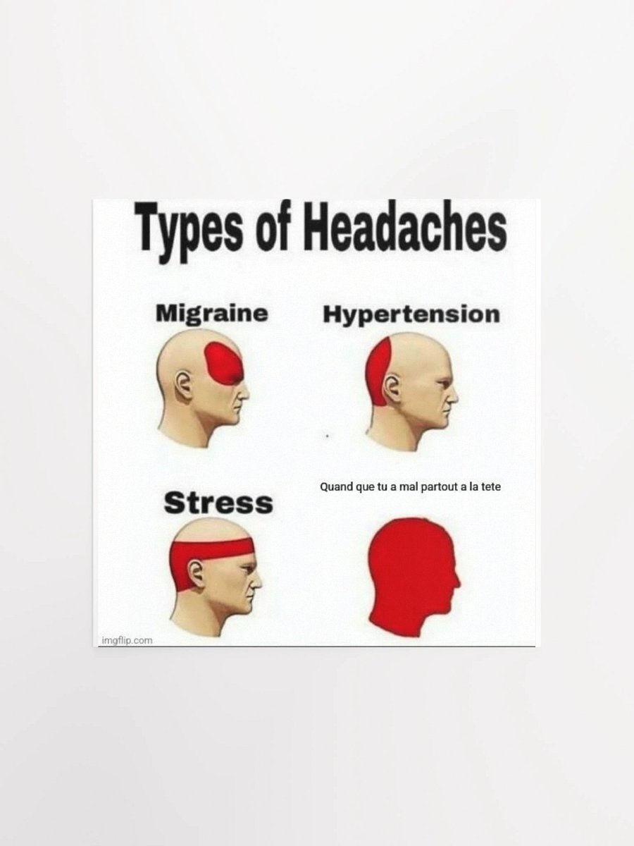 Poster TYPES OF HEADACHES product image (4)