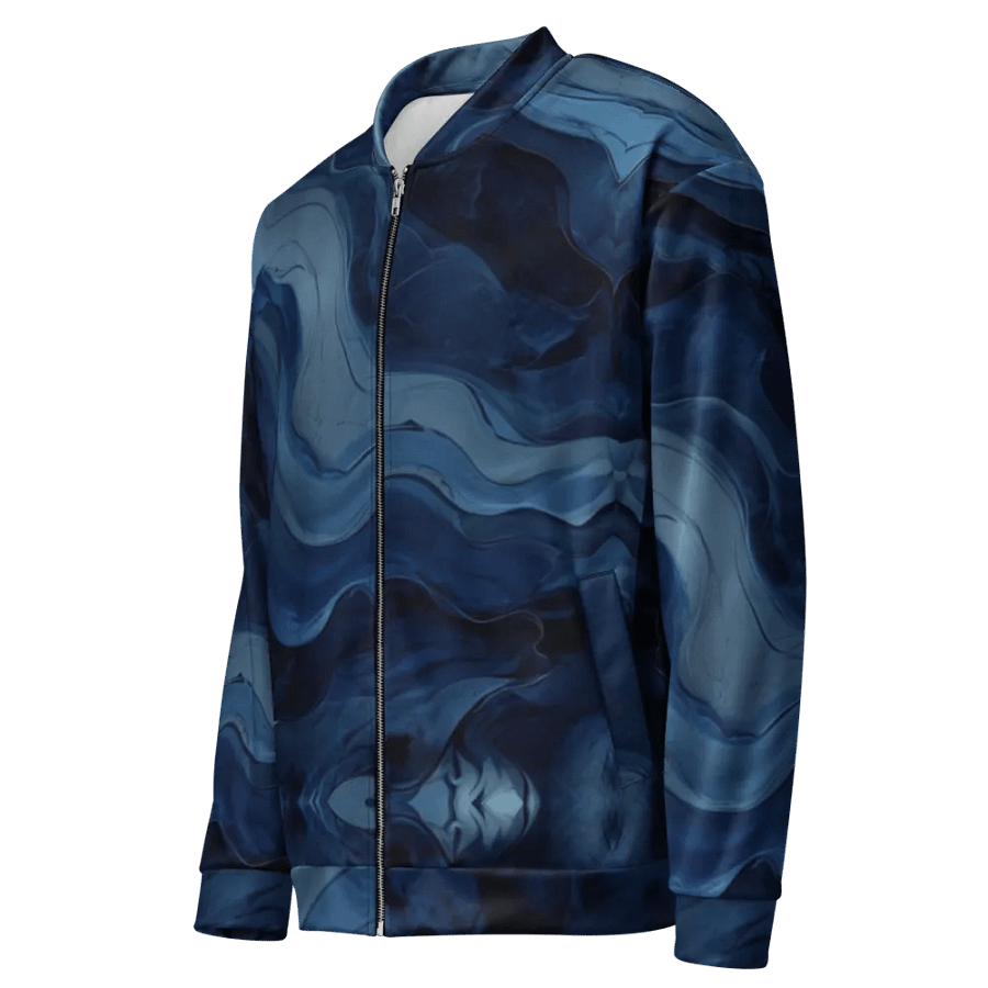 Azure Swirl All-Over Bomber Jacket product image (7)
