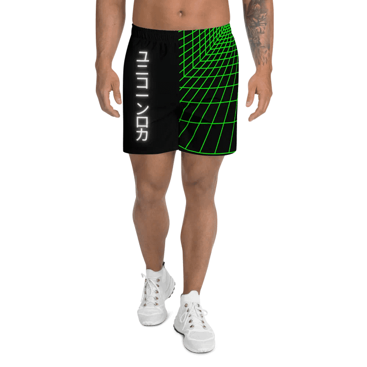 Neon California Grid Athletic Shorts product image (2)