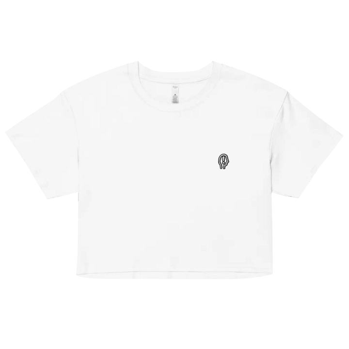 EXCLAIMING MENTALLY (L.C., lined design) embroidered cotton crop top product image (25)