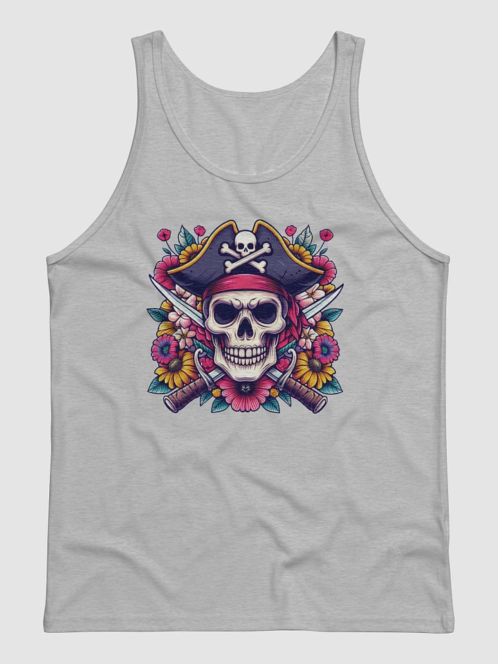 Floral Pirate Skull Tank Top product image (5)