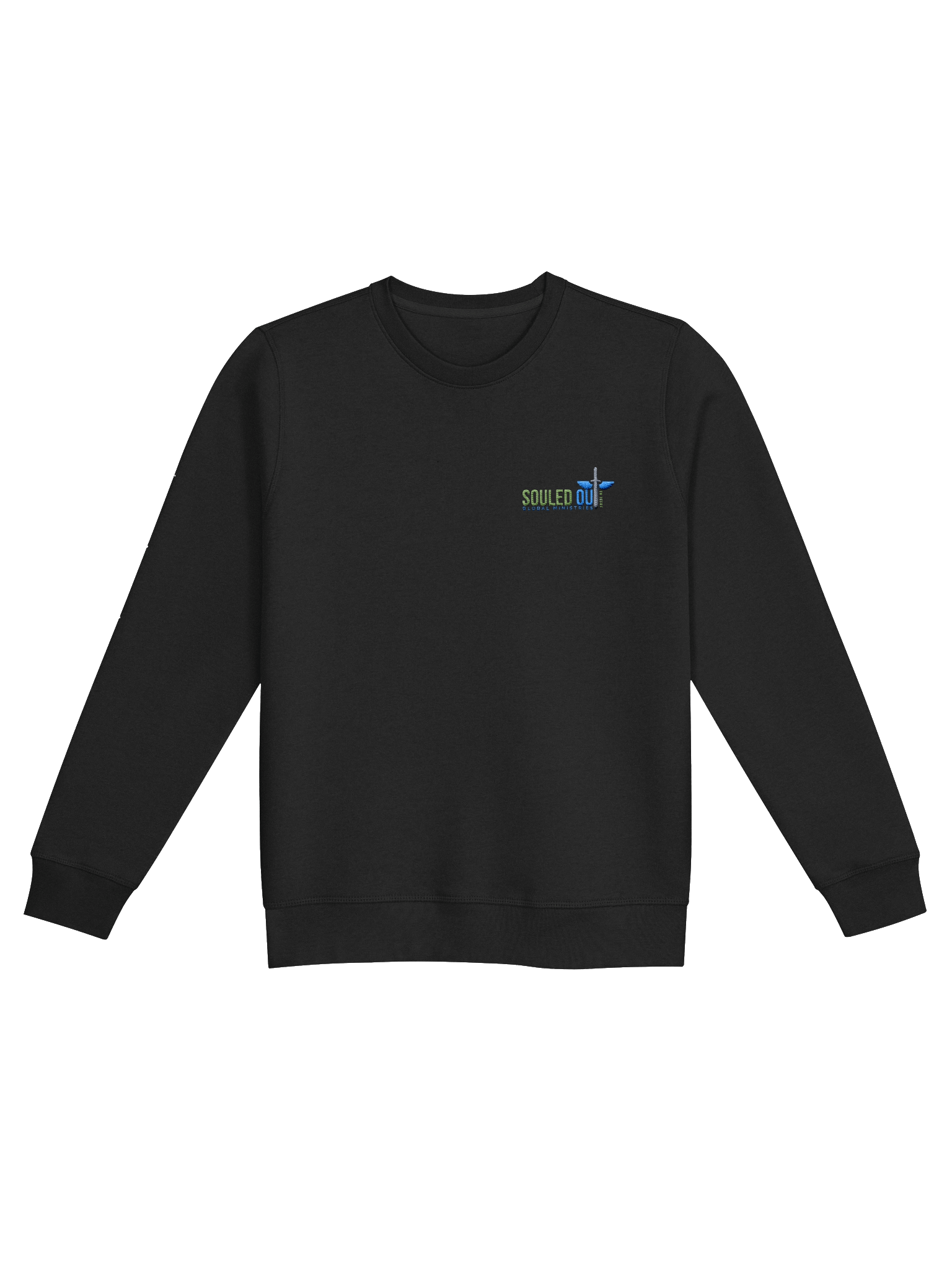 Winged Sword Embroidery Logo Organic Sweatshirt product image (1)