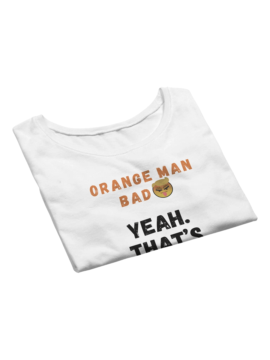 Orange Man Bad Problem Emoji Statement Crop Tee product image (8)