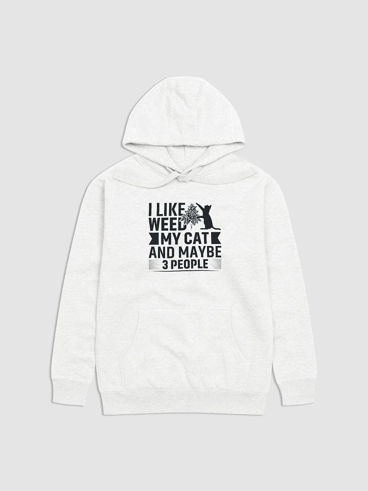 I Like Weed, My Cat & Maybe 3 People - Adult Hoodie product image (1)