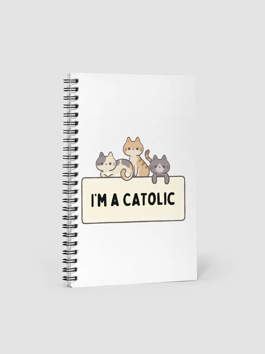 Whimsical CATolic Spiral Notebook product image (1)