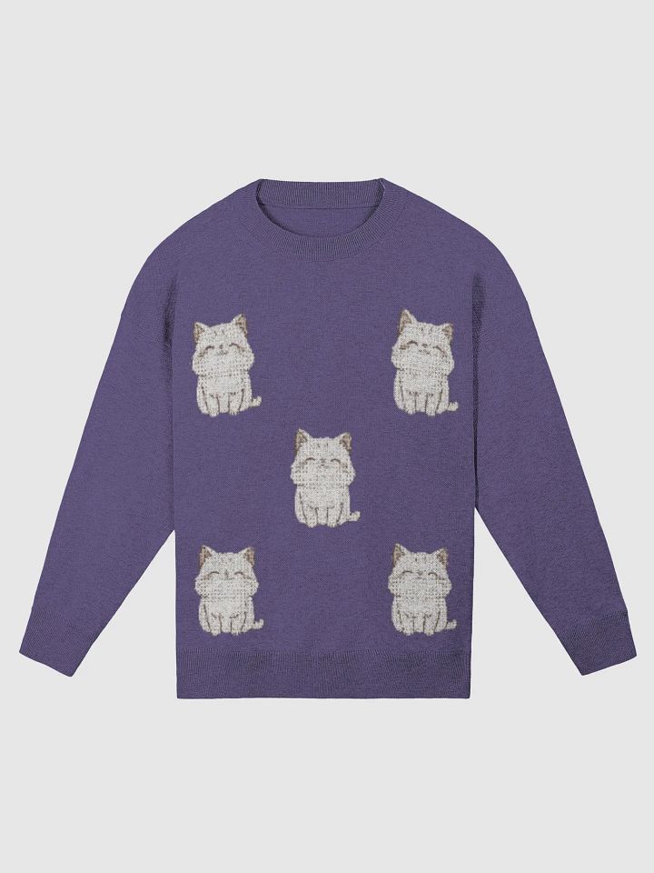 Cute Kitty Knitted Crewneck - Relax in Style! product image (2)