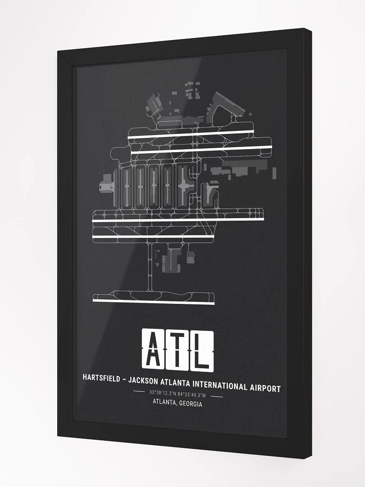 Framed Airport ATL Premium Map On Matt Paper product image (2)