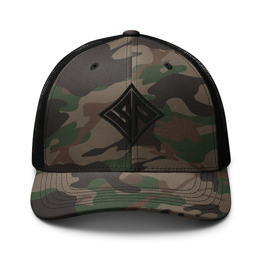 Black SP Logo Camo Trucker Hat product image (1)
