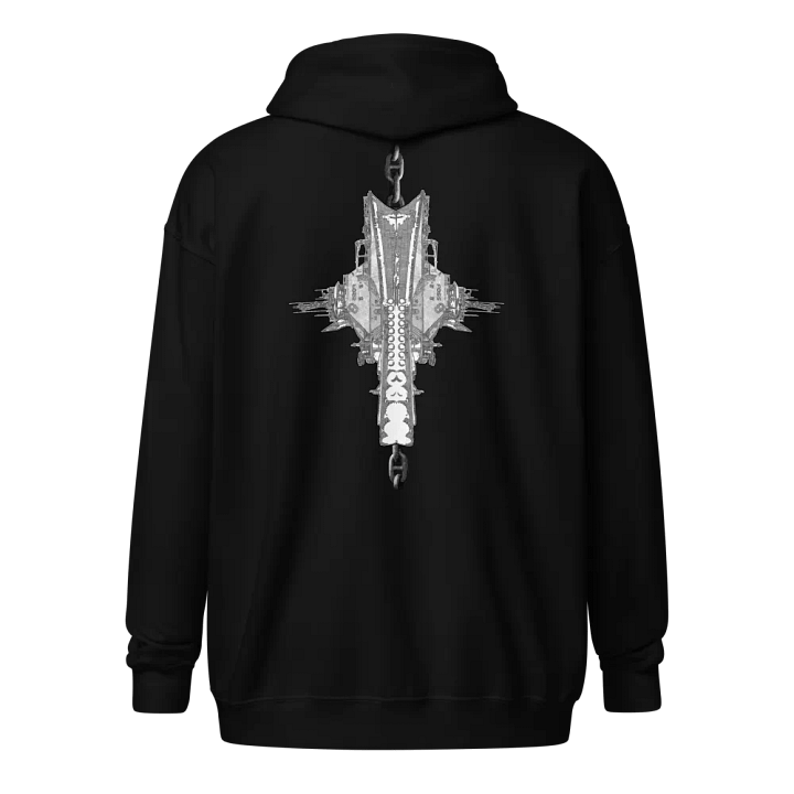 Black Foss double tug Zip Hoodie product image (1)