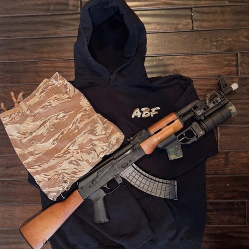 The DTS hoodie, pick one up and live out your ground branch dreams. 

Abfapparel.shop-Fourthwall.com