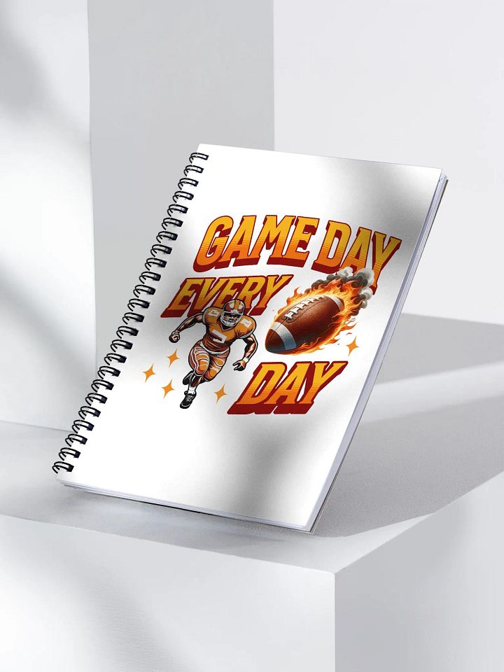 Game Day Every Day Football Flaming Spiral Notebook product image (2)