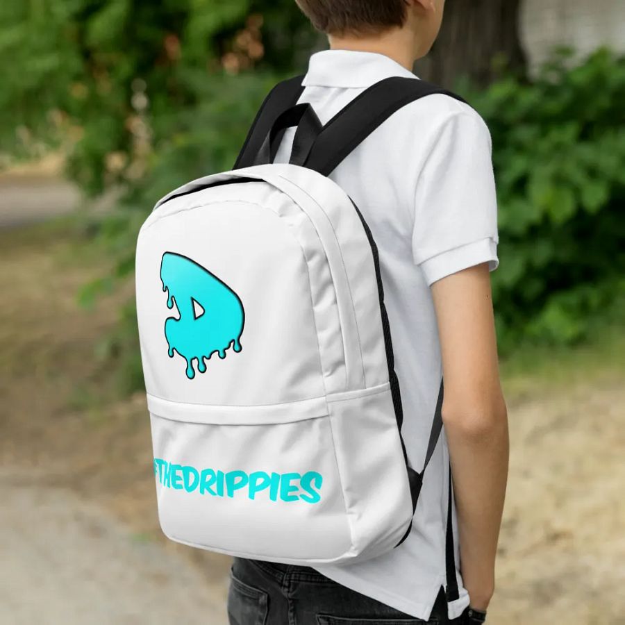 Cyan Drip All-Over Backpack product image (5)