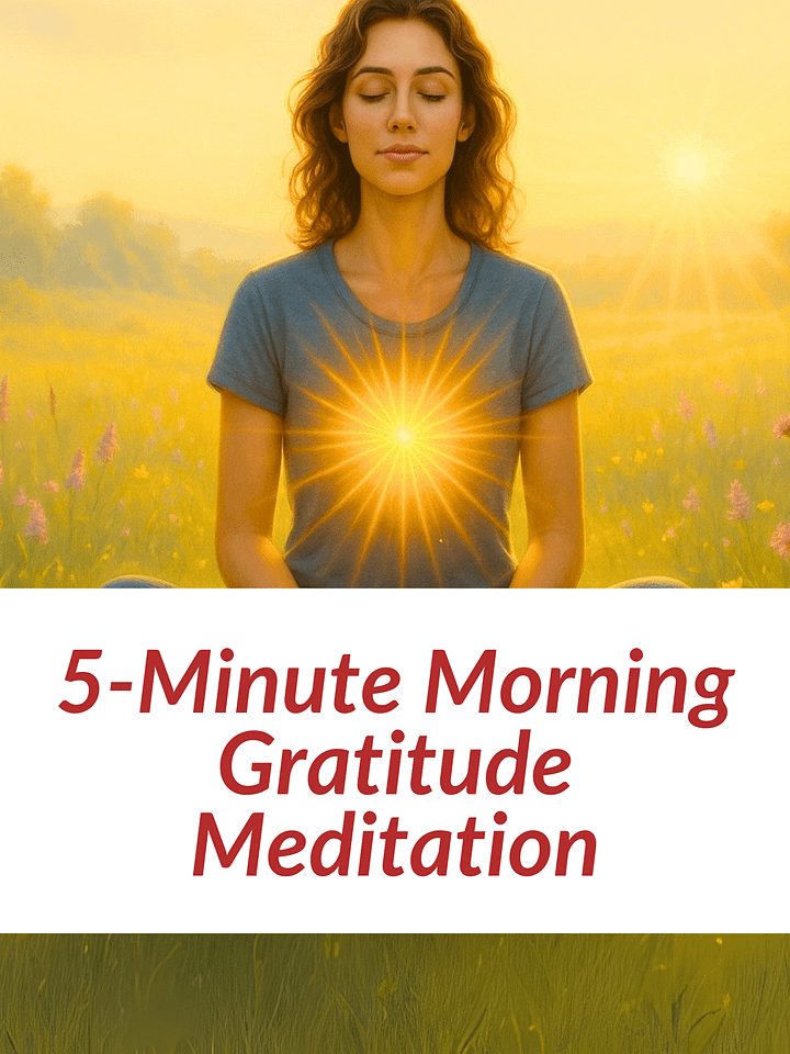 5-Minute Morning Gratitude Meditation to Start Your Day with Peace & Positivity product image (1)