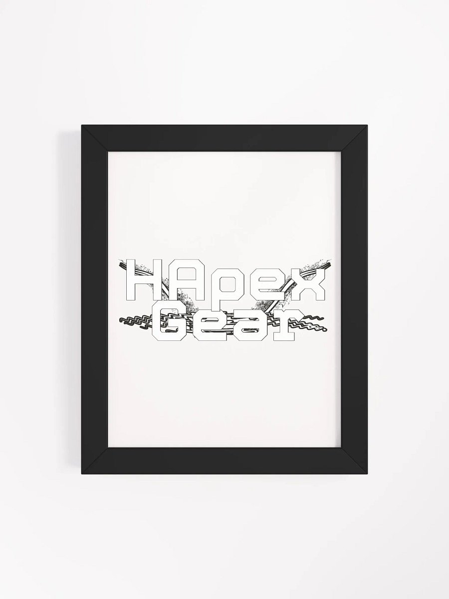 Framed - High-Quality Matte Poster - White HApex Gear White Logo product image (4)