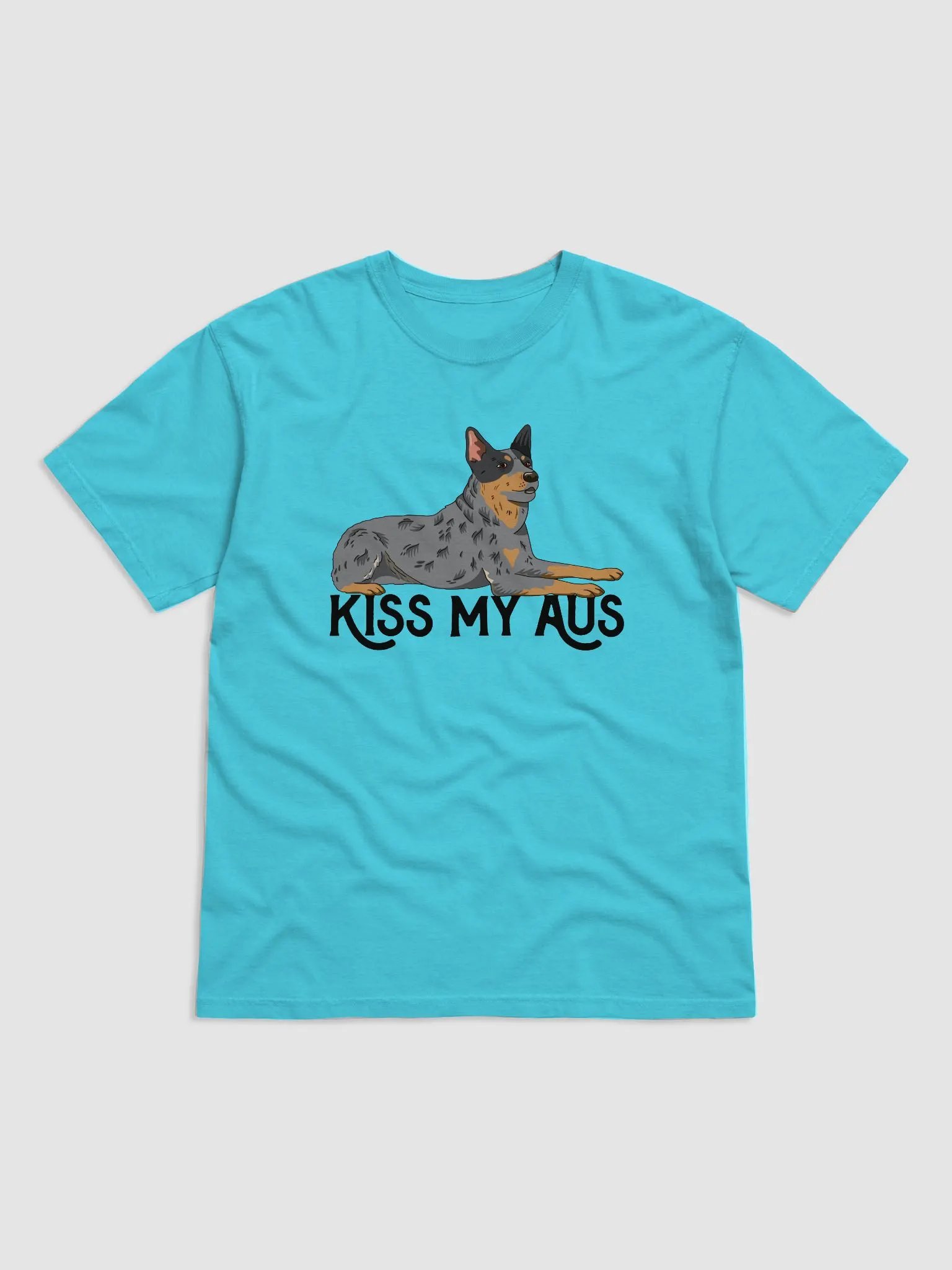 Kiss My Aus T-Shirt of an Australian Cattle Dog | Funny T-Shirt for Blue Heeler and Herding Dog Owners product image (4)