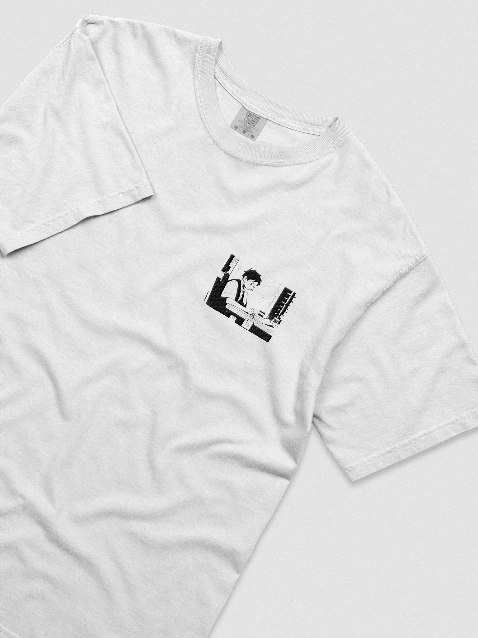 Vintage Schoolboy Studying: Classic Black & White Art Heavyweigh T-shirt product image (40)