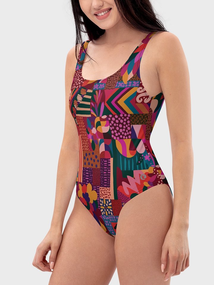 One-piece Swimsuit "Abstract African Ethnic Pattern" product image (2)