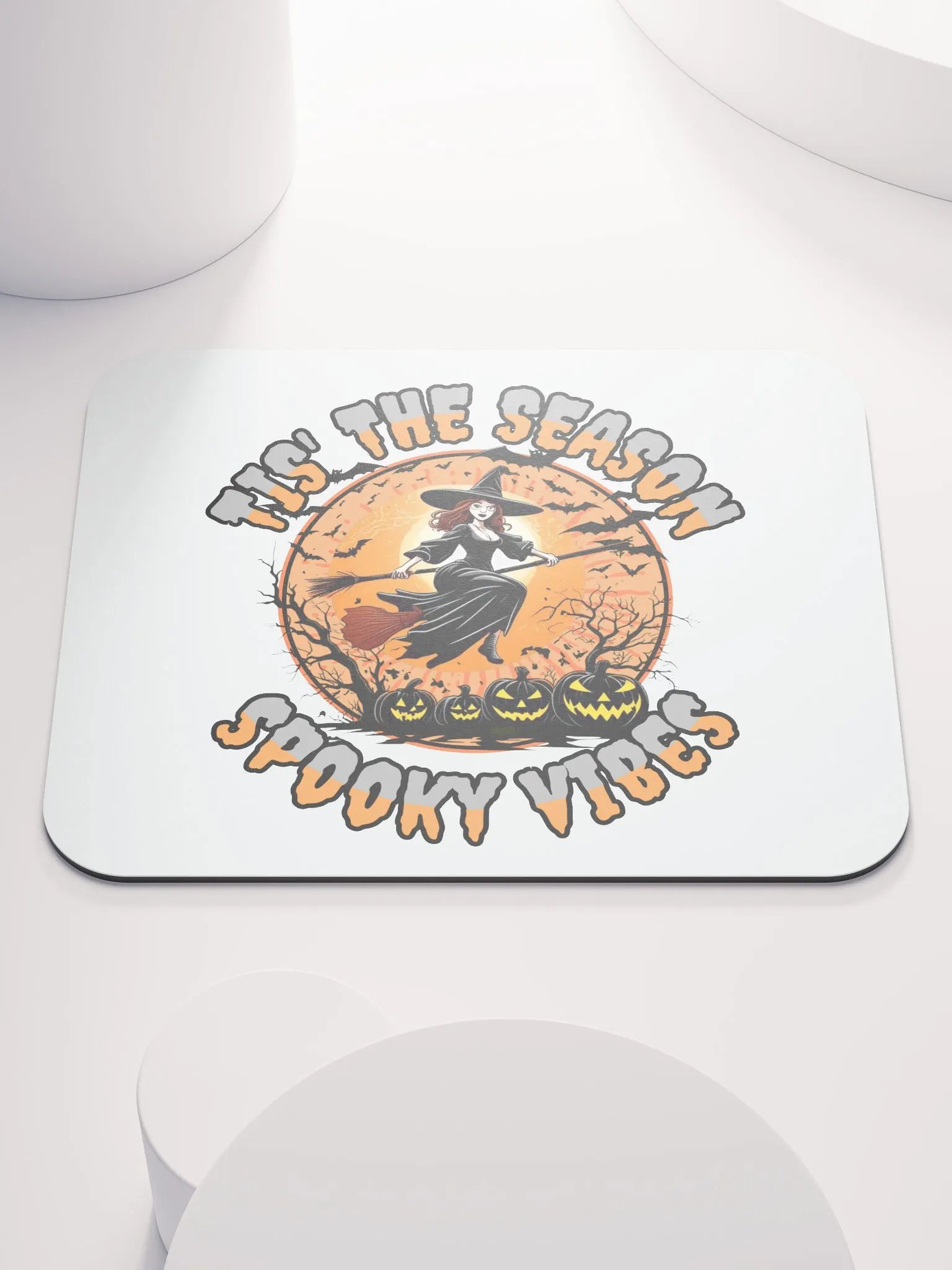 Tis The Season Spooky Vibes Witchy Halloween Mouse Pad product image (1)