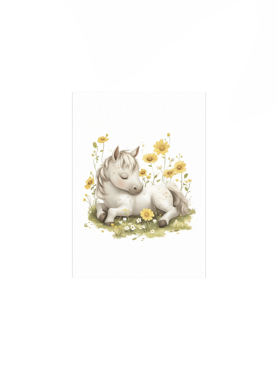 Horse and Yellow Florals Farmhouse Nursery Print product image (7)