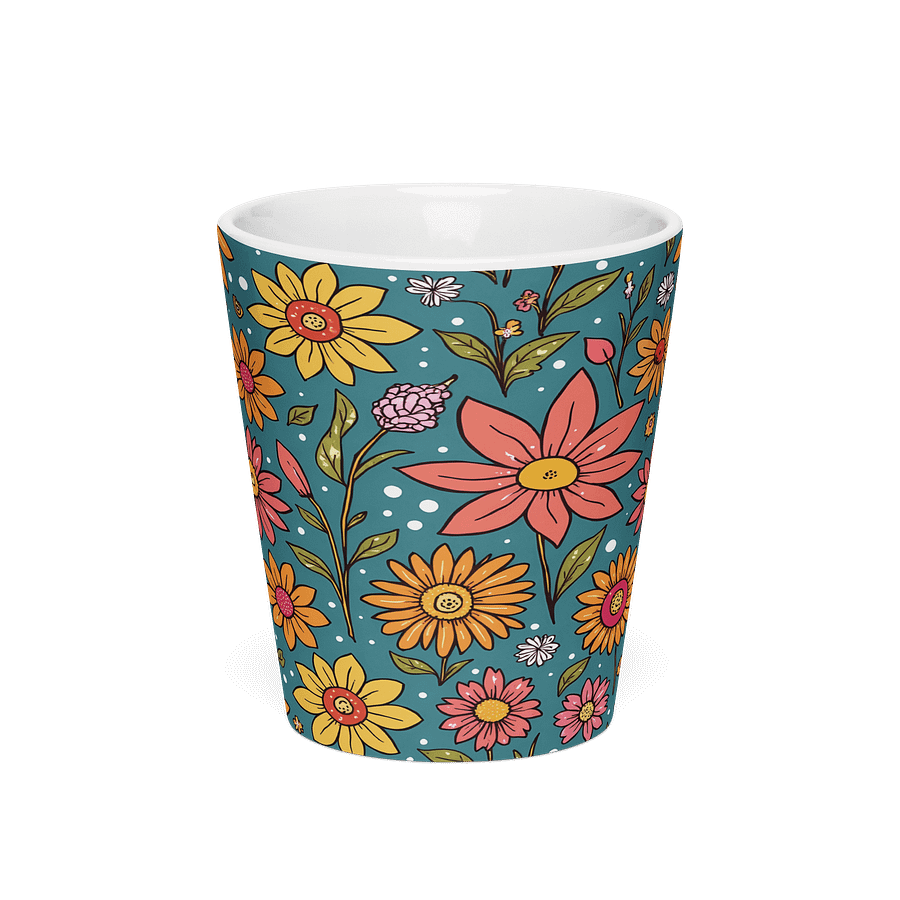Floral Coffee Mug for Kitchen and Dining – Colorful Ceramic Latte Cup for Entertaining product image (3)