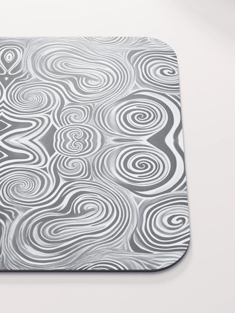 Funky Black and White Noir Liquid Tie-Dye Classic Mouse Pad product image (6)