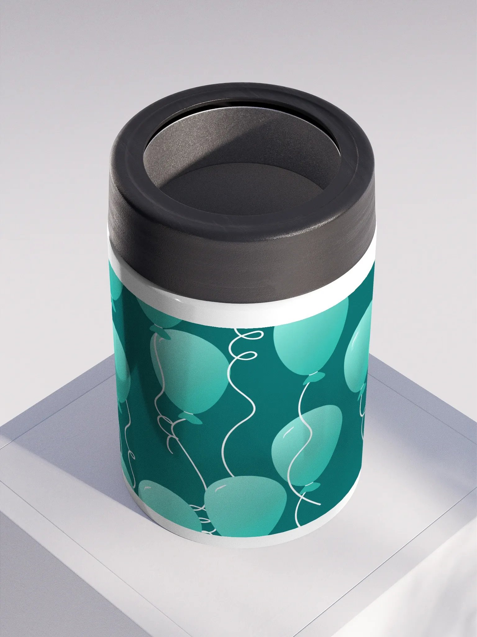 Teal Balloon Part Time! Stainless Steel Koozie product image (2)