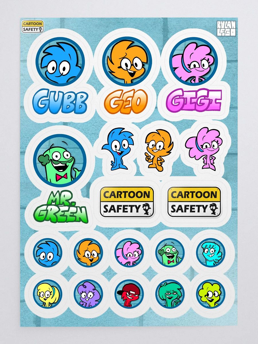 Cartoon Safety Sticker Sheet product image (2)