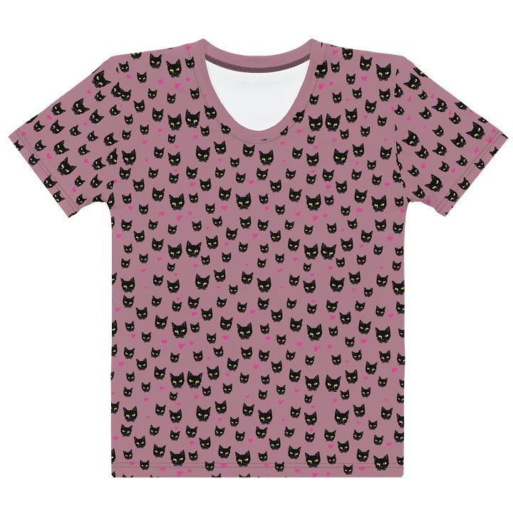 'Mauve Kitty Dots' Women's Poly Tee product image (1)