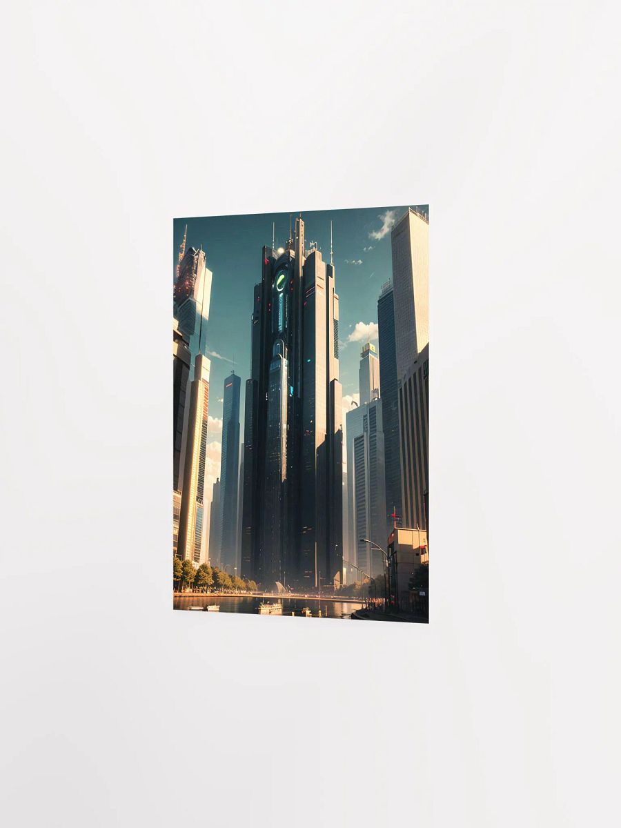 Futuristic Skyline Poster - Bold Sci-Fi Cityscape in Premium Matte Print product image (2)