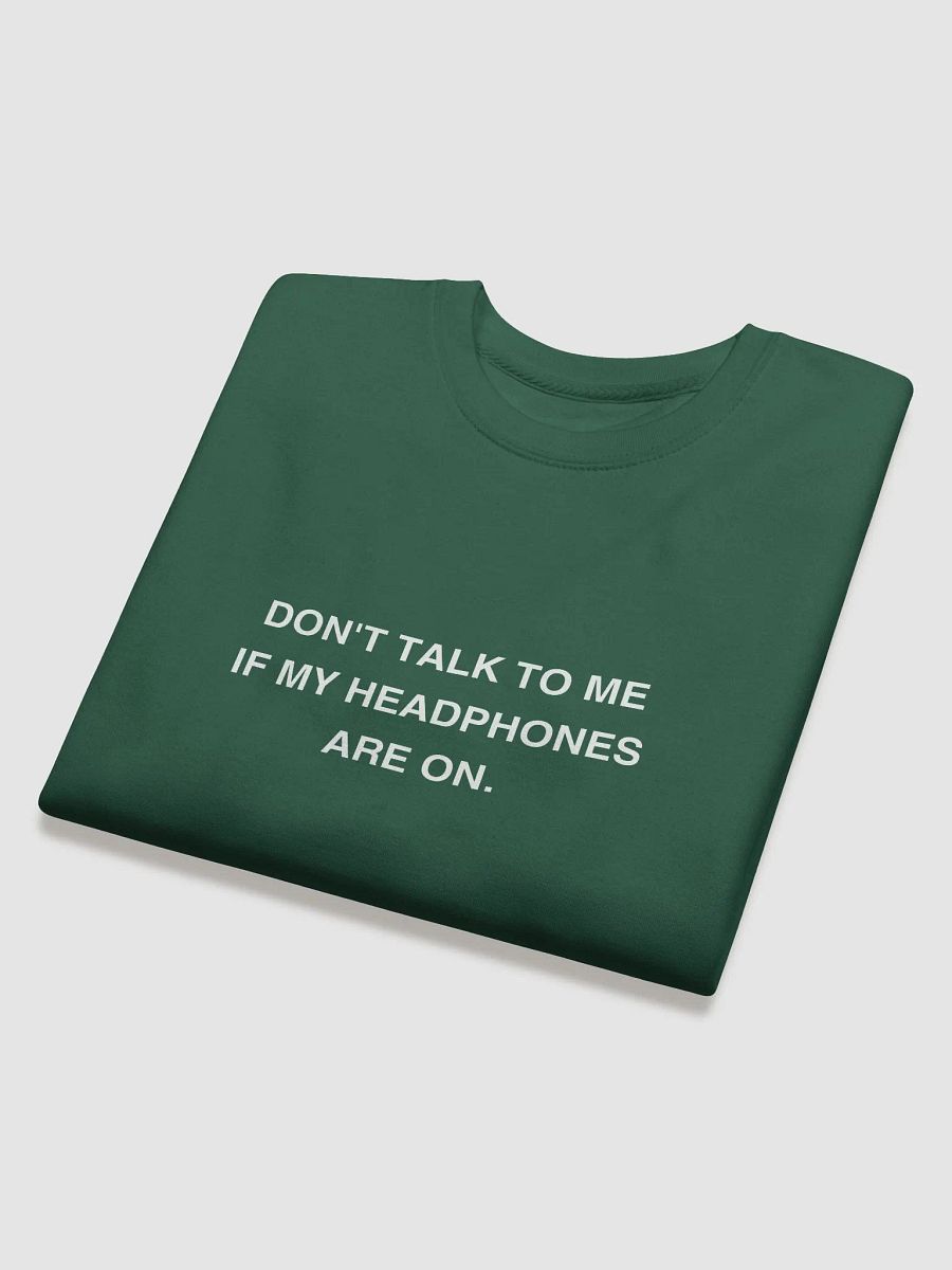 HEADPHONES ON printed cotton crewneck product image (4)