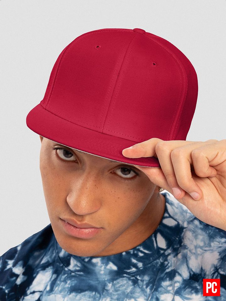 Plain Color Red Wool Blend Snapback Cap product image (1)