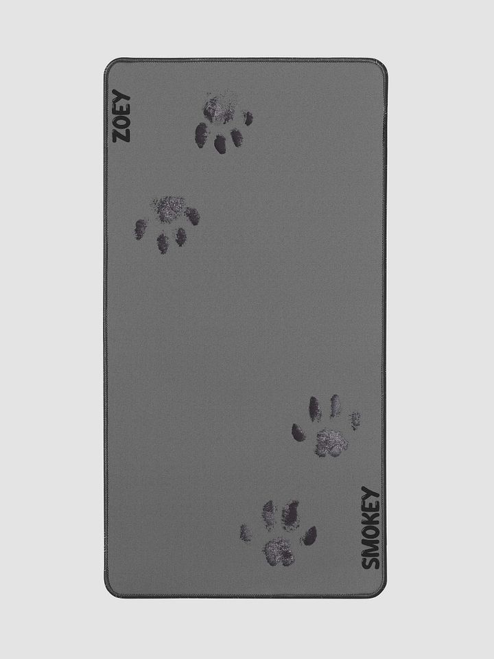 Smokey & Zoey Paw Print Desk Mat (Grey) product image (2)