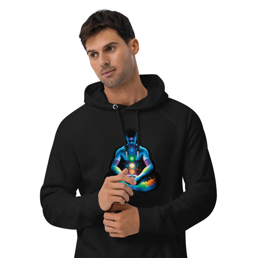 [Meditation] - Unisex Eco Raglan Hoodie product image (15)