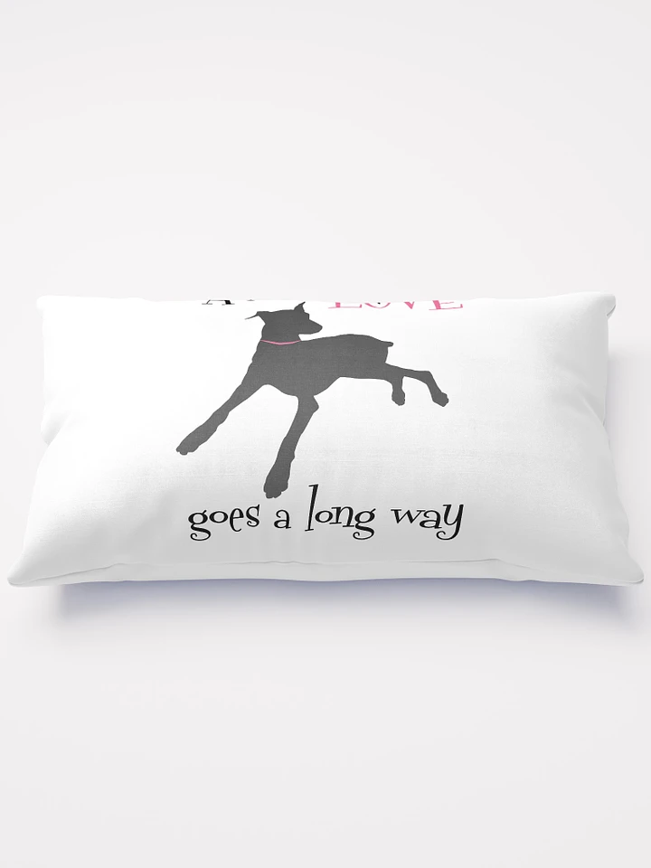A little Love goes a long way white pillow product image (1)