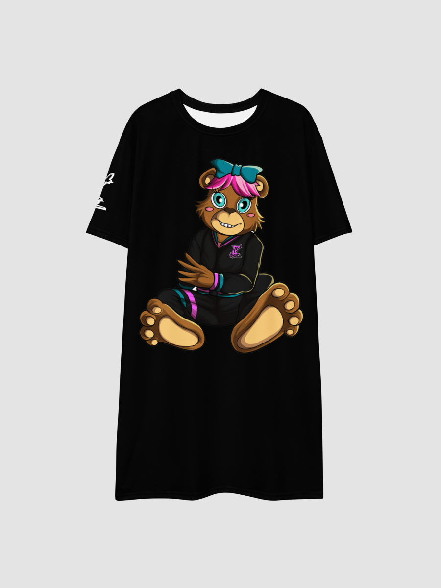 All-Over Print Black T-Shirt Dress product image (6)