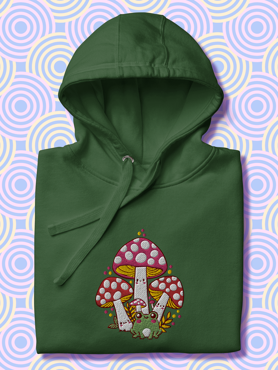 Whimsical Mushroom Frog Unisex Hoodie product image (1)