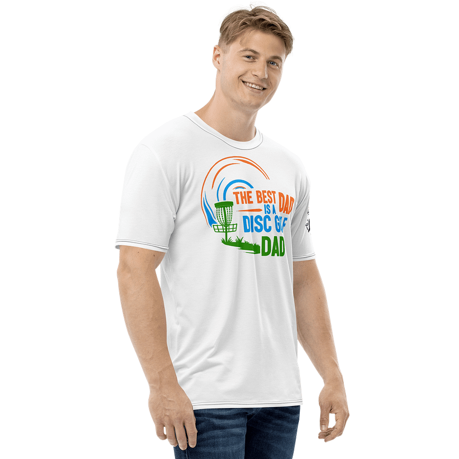 Fancy Lads Men's White T-Shirt "The Best Dad Is A Disc Golf Dad" product image (5)
