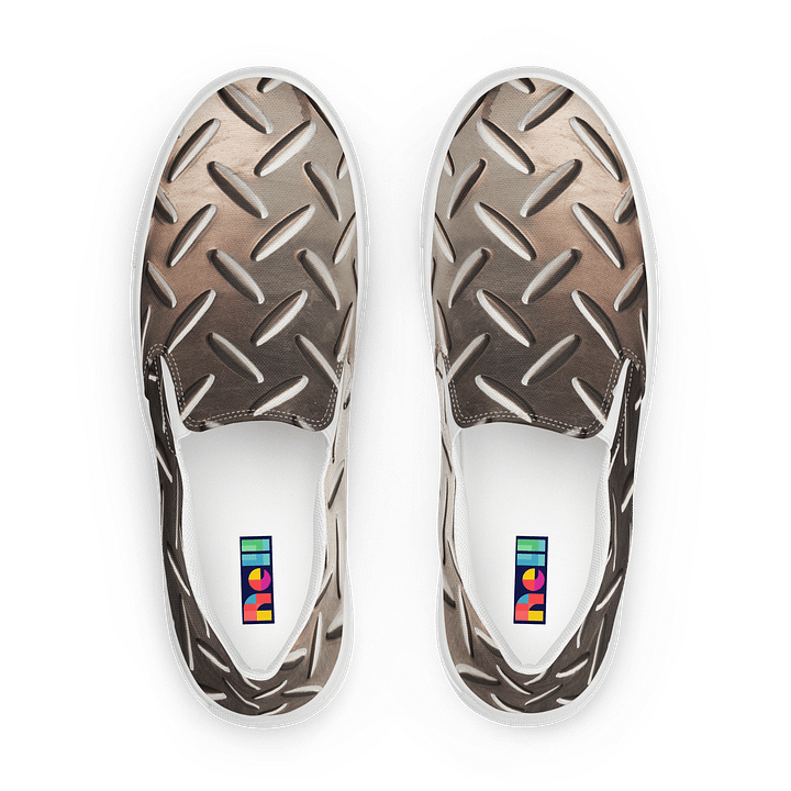 Industrial Chic Diamond Plate Slip-On Shoes product image (1)