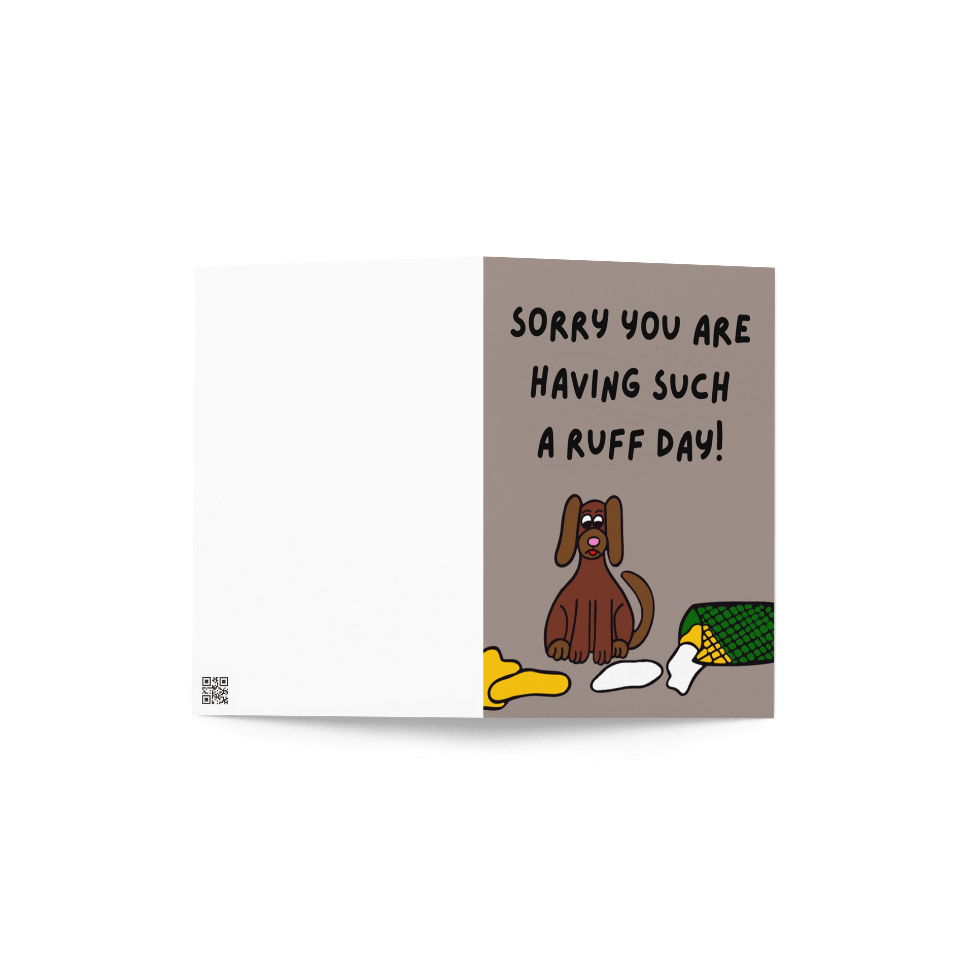 “Sorry You’re Having a Ruff Day” Dog Greeting Card – Cute Pun Card for Encouragement product image (2)