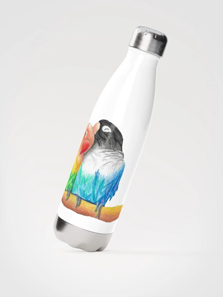 Lovebirds Drawing Water Bottle product image (2)