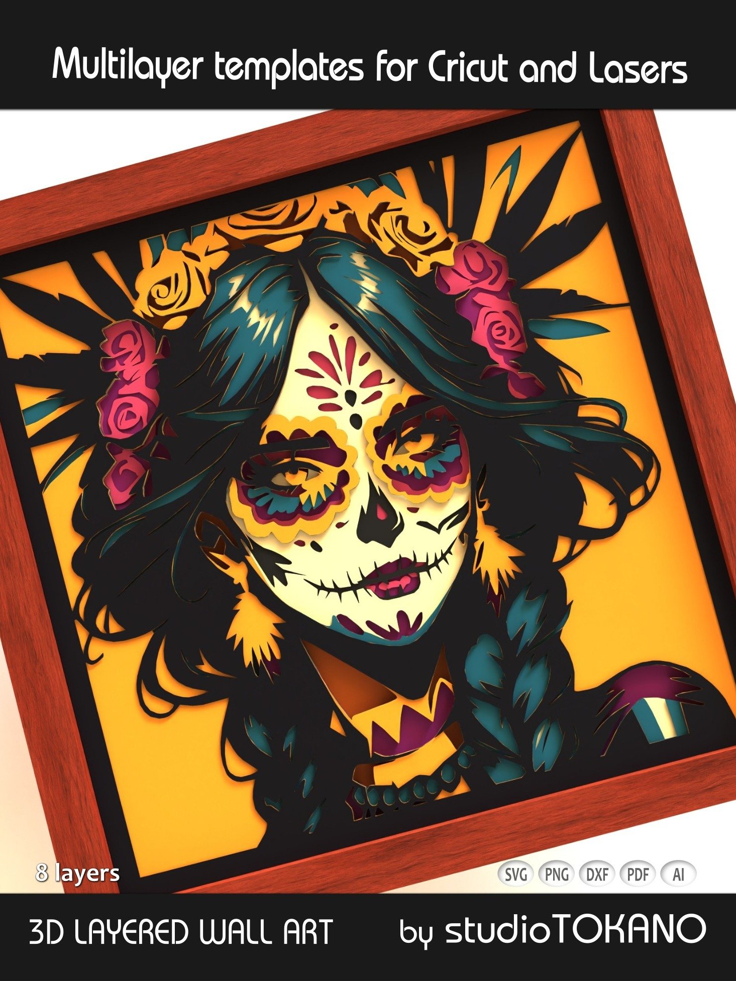 Mexican Girl 3D Shadowbox art product image (5)