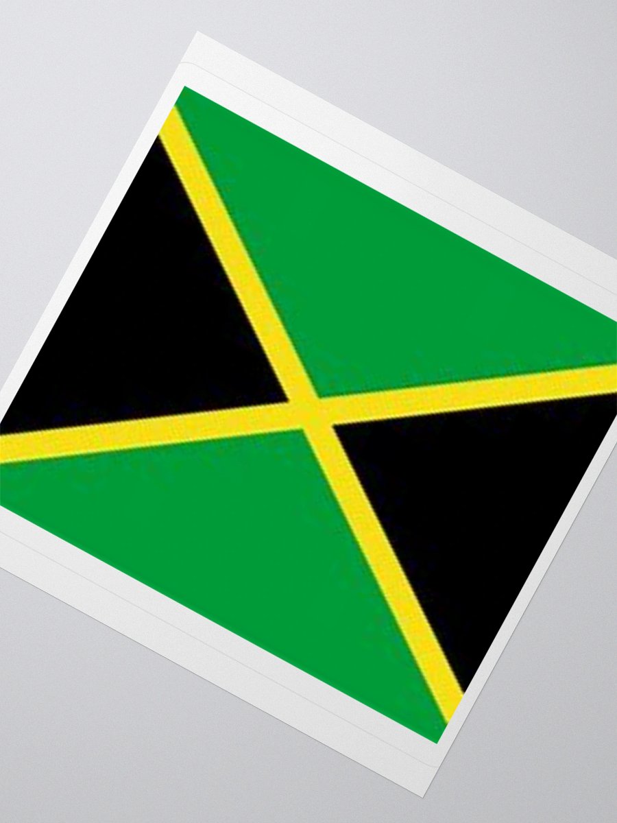 Jamaica Flag Sticker | Green Yellow Black Cross Design | Durable Vinyl | 3 Sizes product image (4)