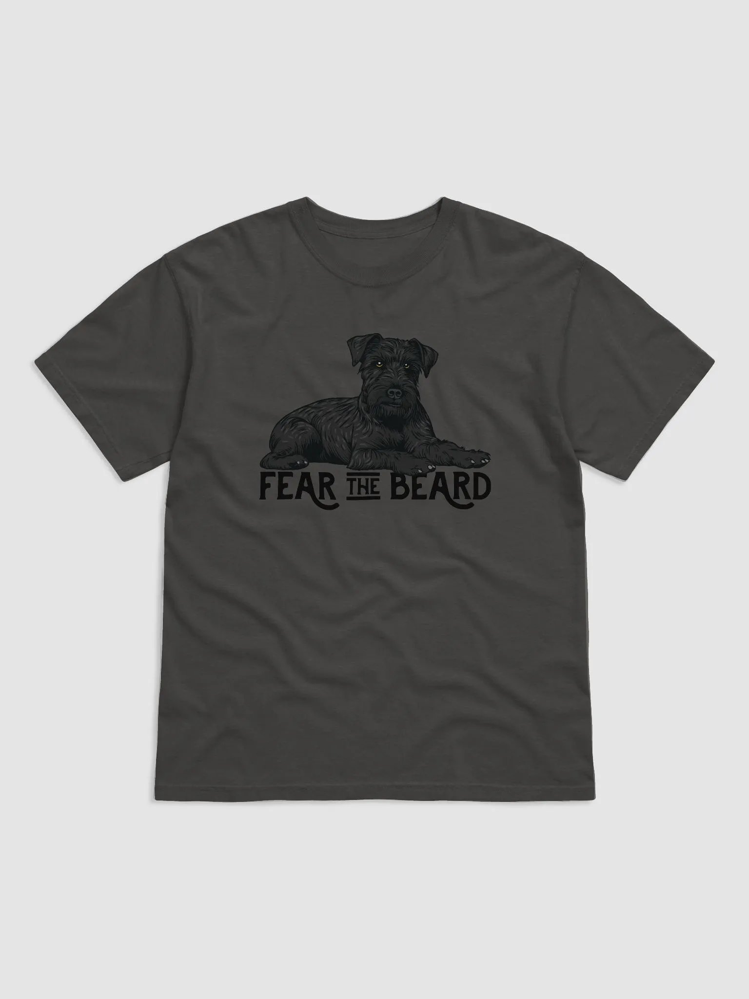 Fear the Beard T-Shirt of a Schnauzer (Black) | Funny T-Shirt for Bearded Dog Paw-rents product image (23)