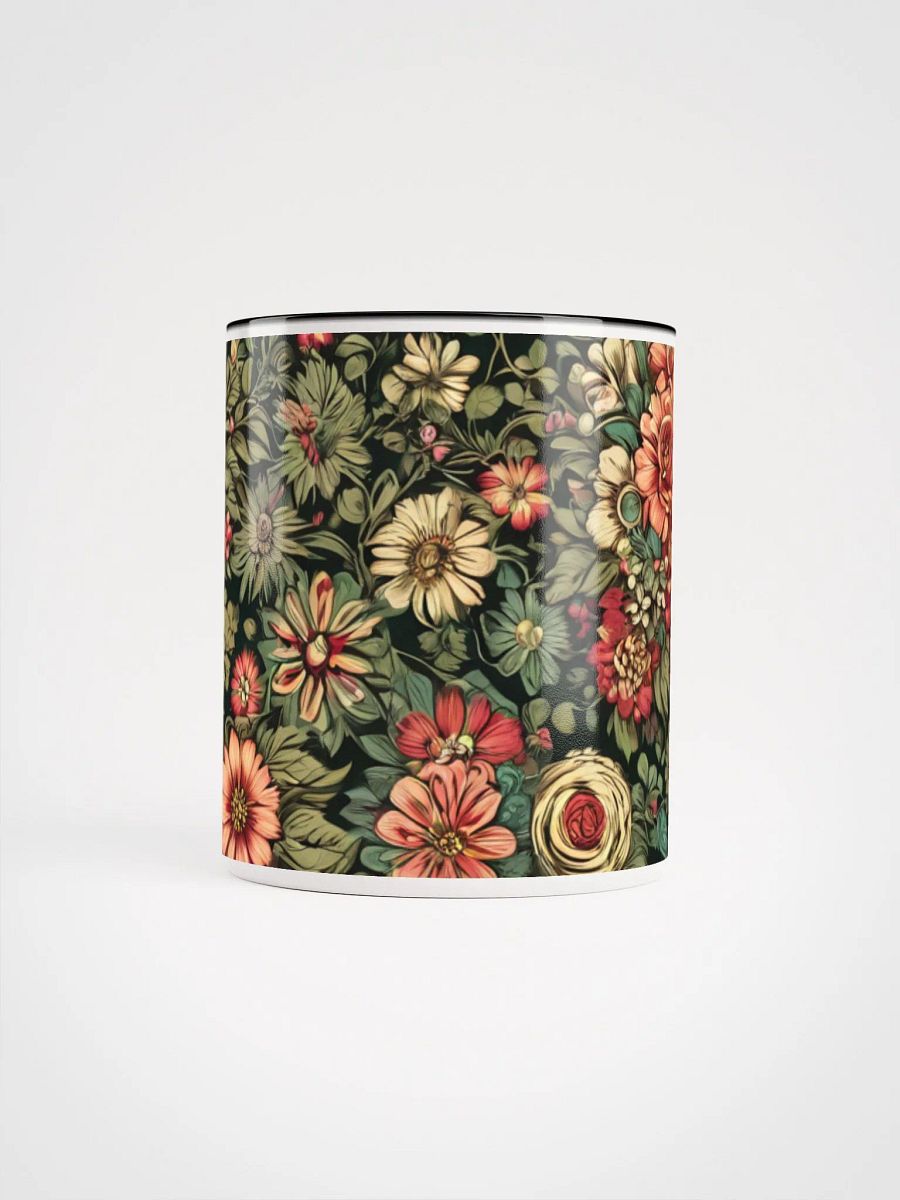 Coffee Mug with Color Inside - Wilted Boho Floral Design product image (4)