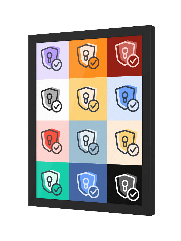 Multi-Color Shields 2.0 (Framed 3x4 Portrait) product image (10)