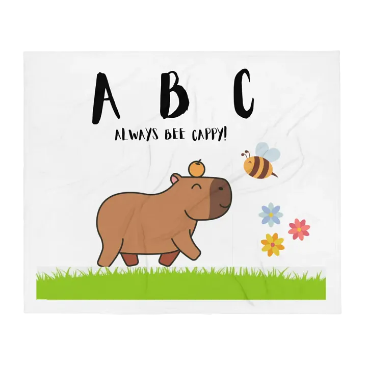 ABC capybara cute blanket product image (1)
